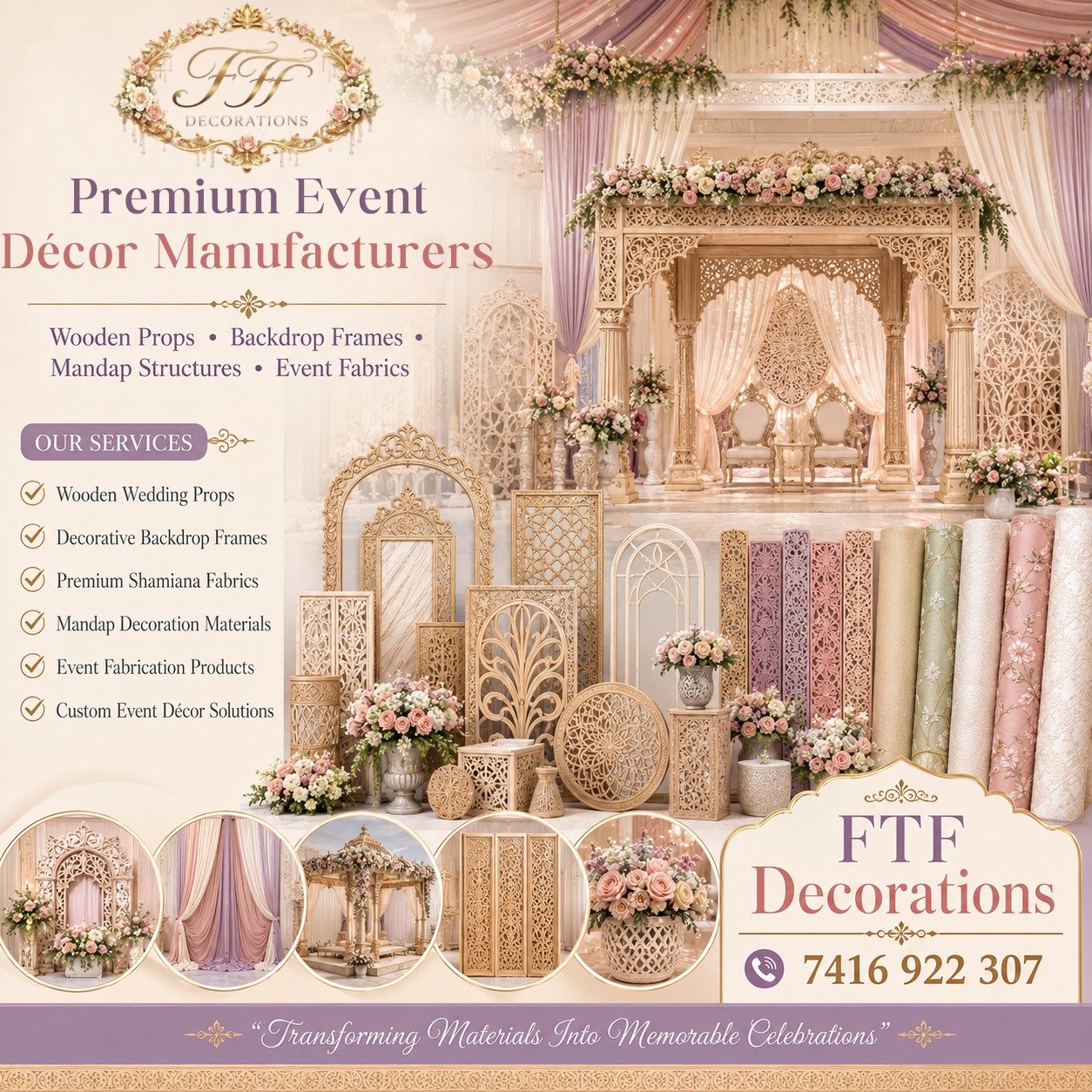 Premium Royal Wedding Backdrop Props Company Hyderabad